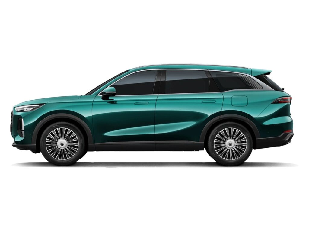 Zeleni Chery Tiggo 9 PRO PHEV bočni profil.