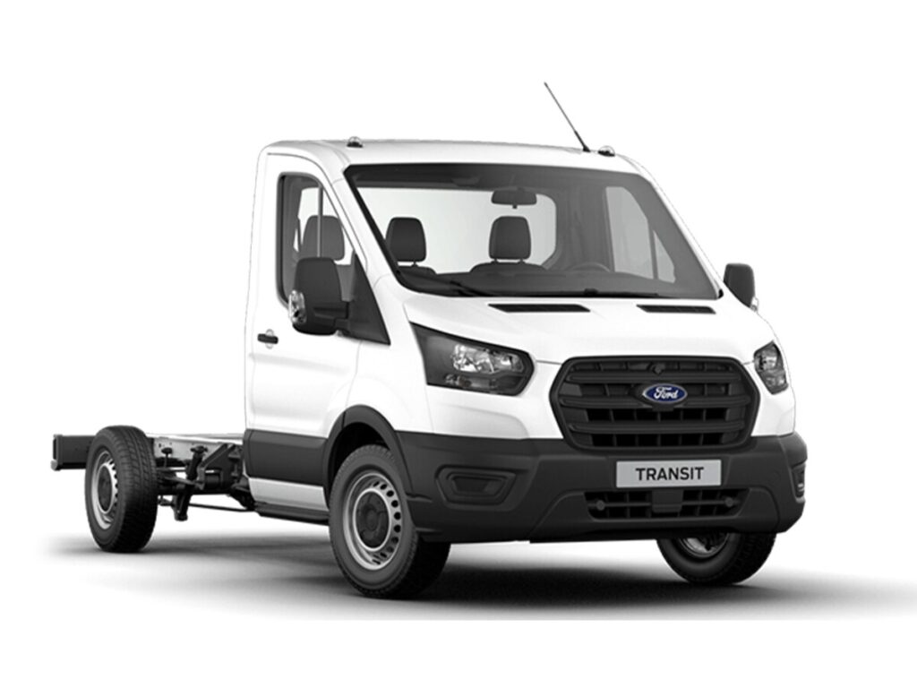 Beli Ford Transit šasija bočni profil.